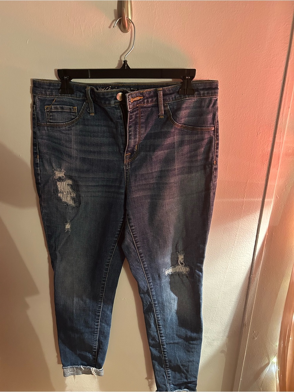 ⭐️5/$20 Mossimo Supply Co. Dark Blue Distressed Ankle Jeans
